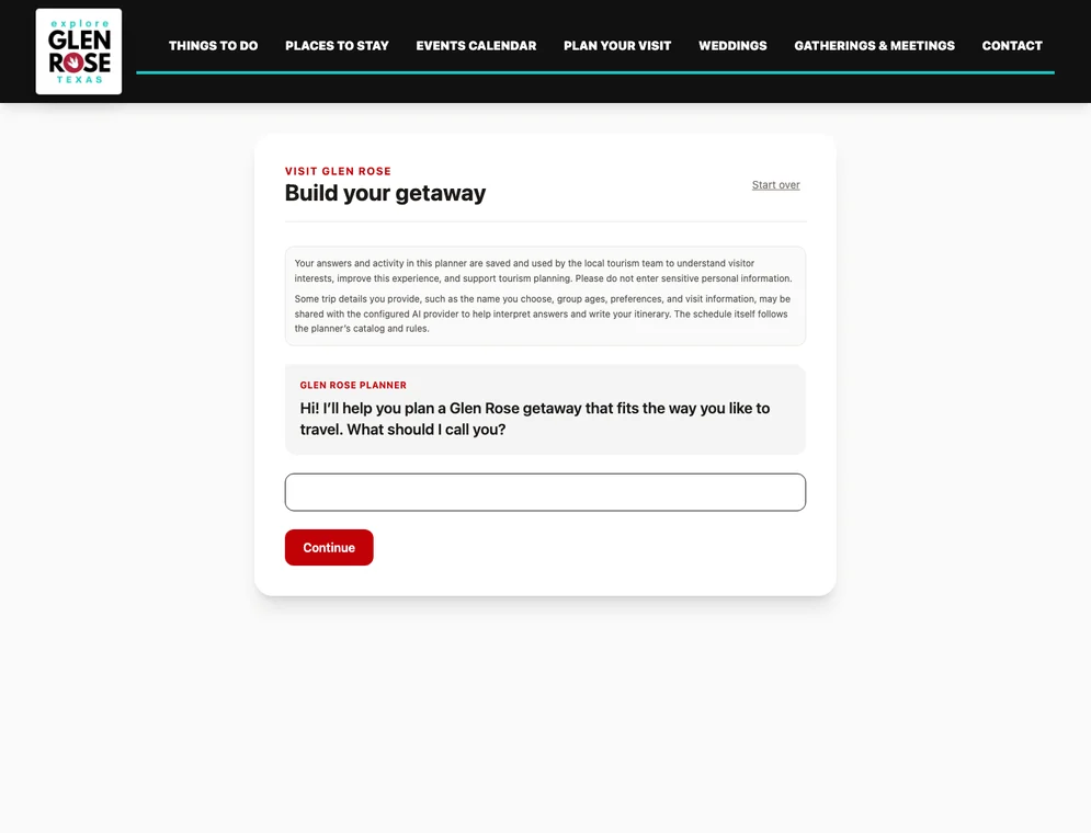 A VisitLion guest-facing itinerary experience